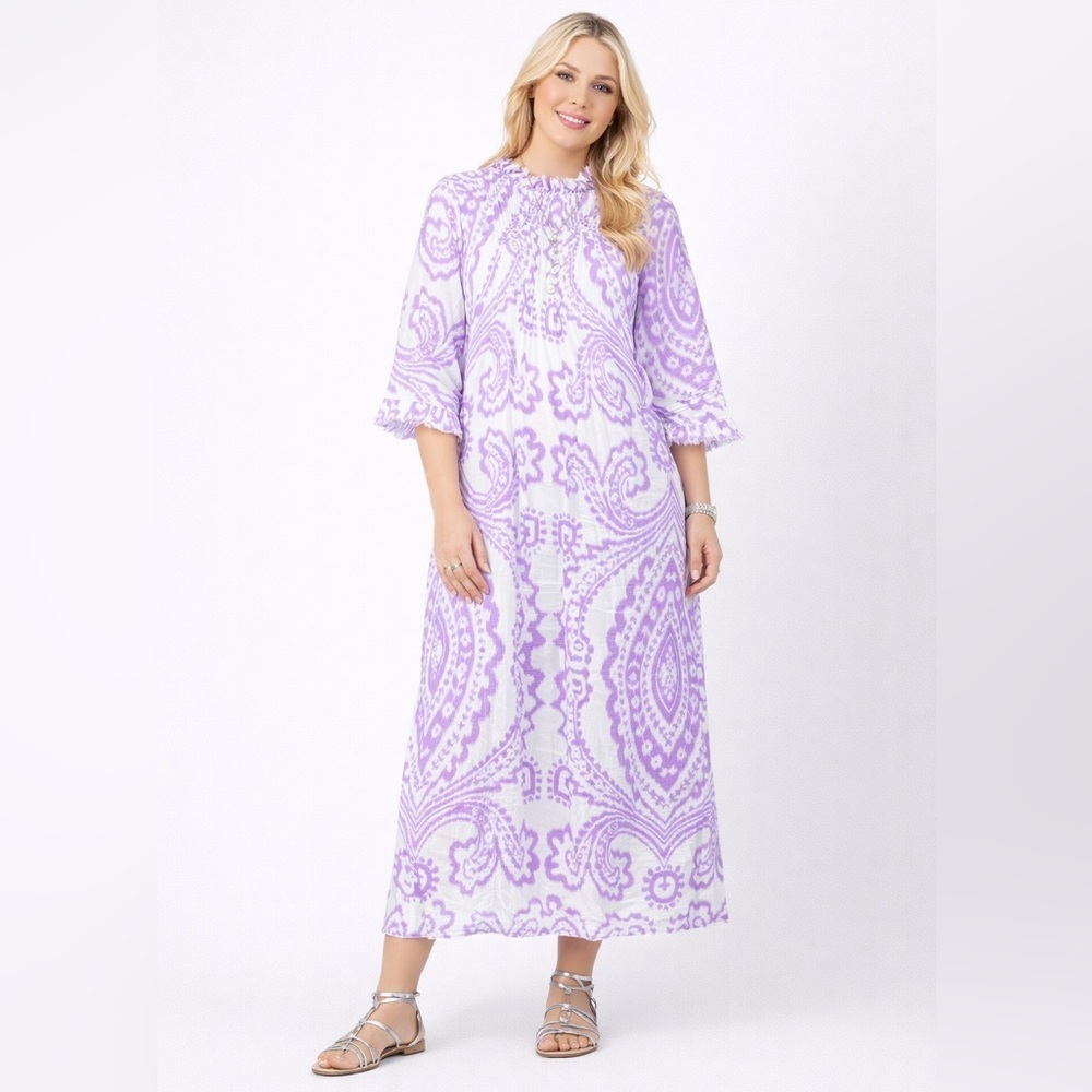 At Last Annabel Maxi Dress 26 NEW Lilac White Coquette Girl Feminine